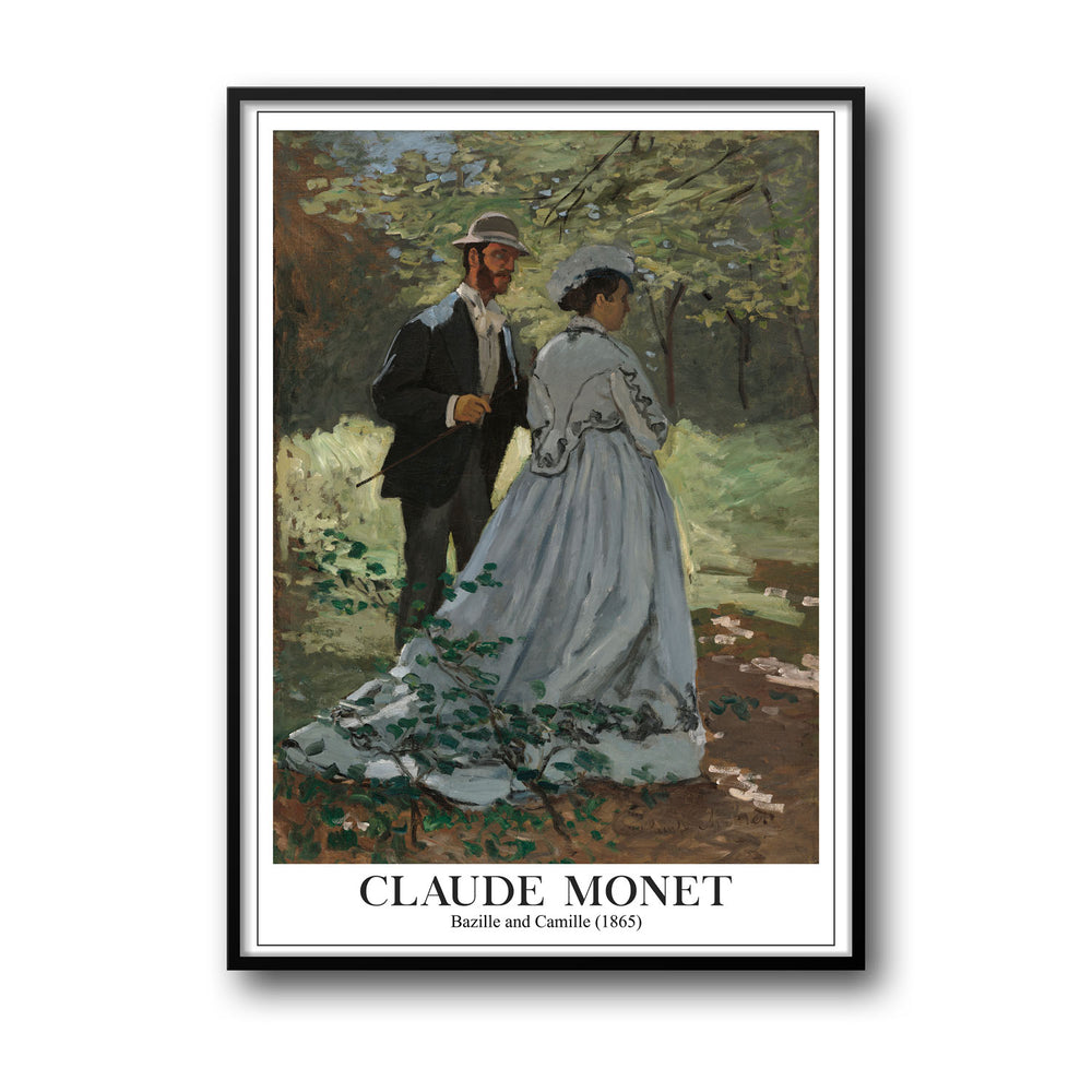 bazille-and-camille-1865-claude-monet canvas art - Shop art for home decor