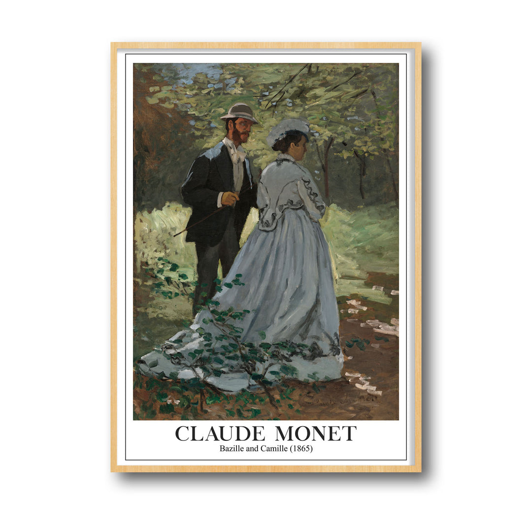 bazille-and-camille-1865-claude-monet canvas art - Shop art for home decor