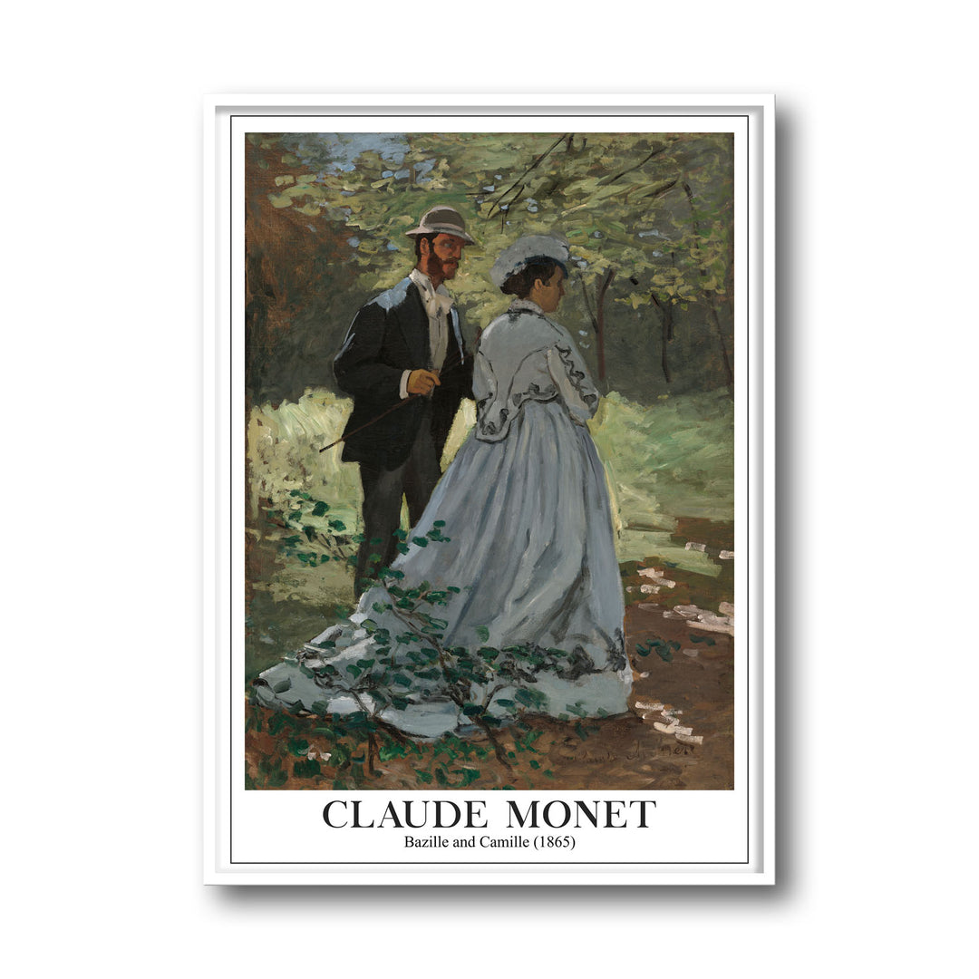 bazille-and-camille-1865-claude-monet canvas art - Shop art for home decor