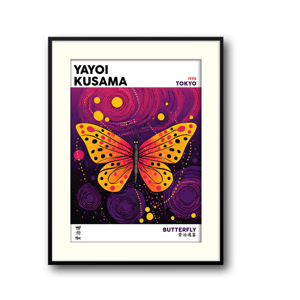 butterfly-yayoi-kusama canvas art - Shop art for home decor