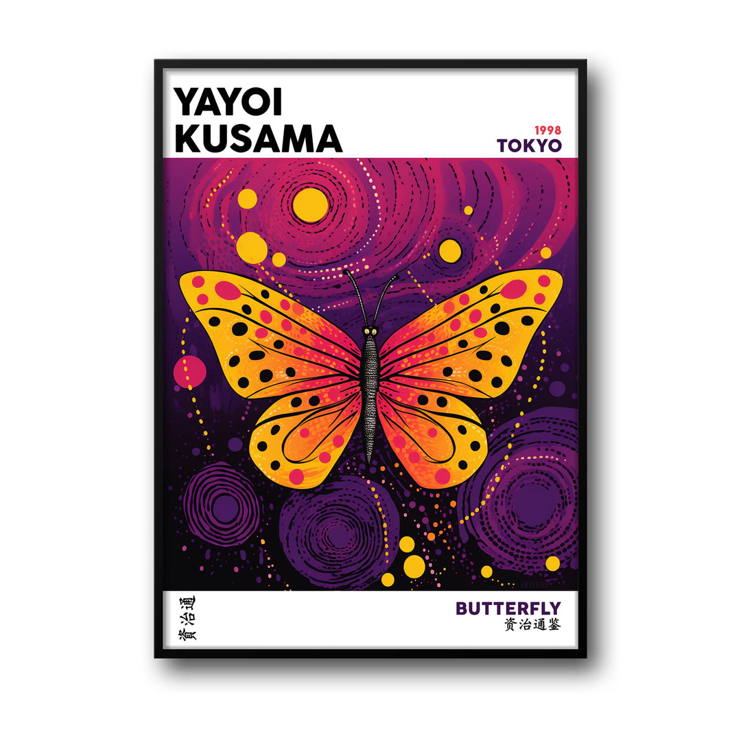 butterfly-yayoi-kusama canvas art - Shop art for home decor