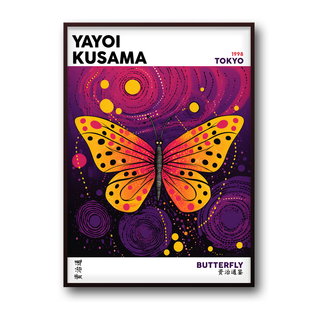 butterfly-yayoi-kusama canvas art - Shop art for home decor