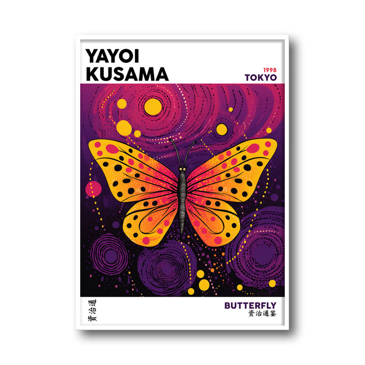 butterfly-yayoi-kusama canvas art - Shop art for home decor