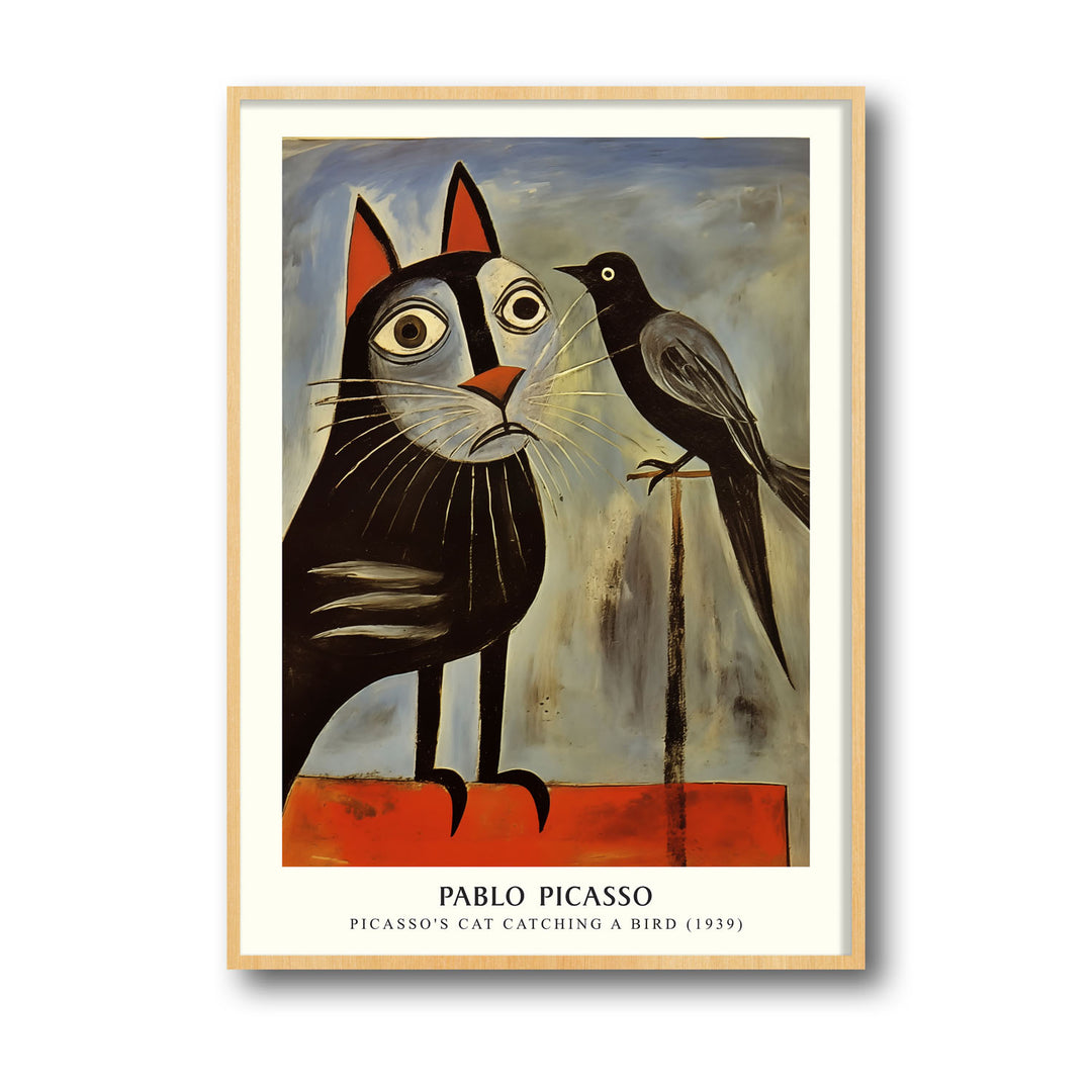 cat-catching-a-bird-pablo-picasso canvas art - Shop art for home decor