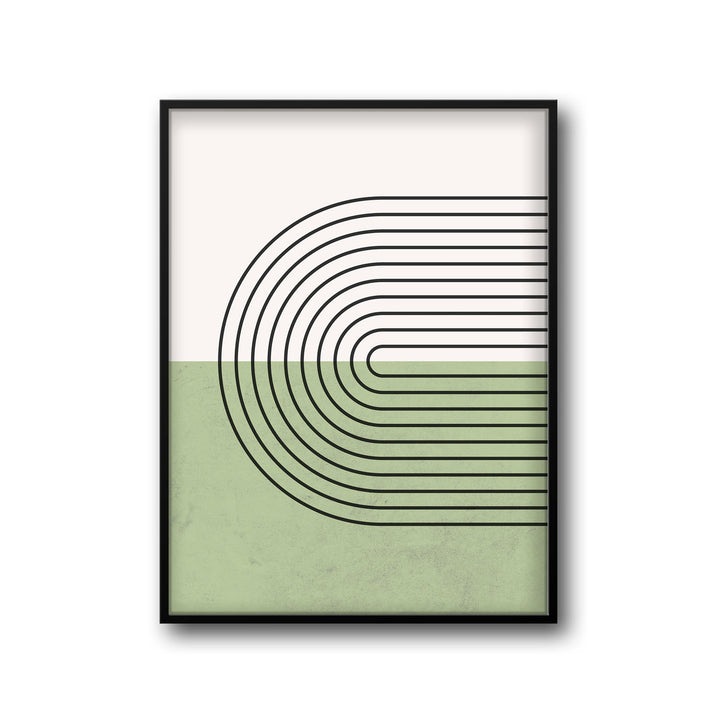 cerchio-green art print - High-quality canvas print from Raremango