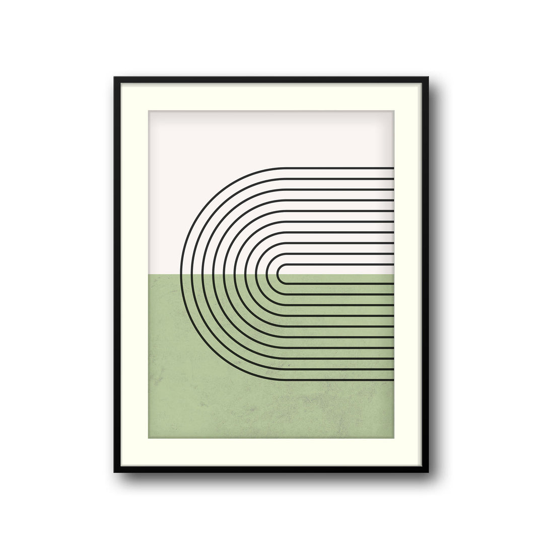 cerchio-green art print - High-quality canvas print from Raremango