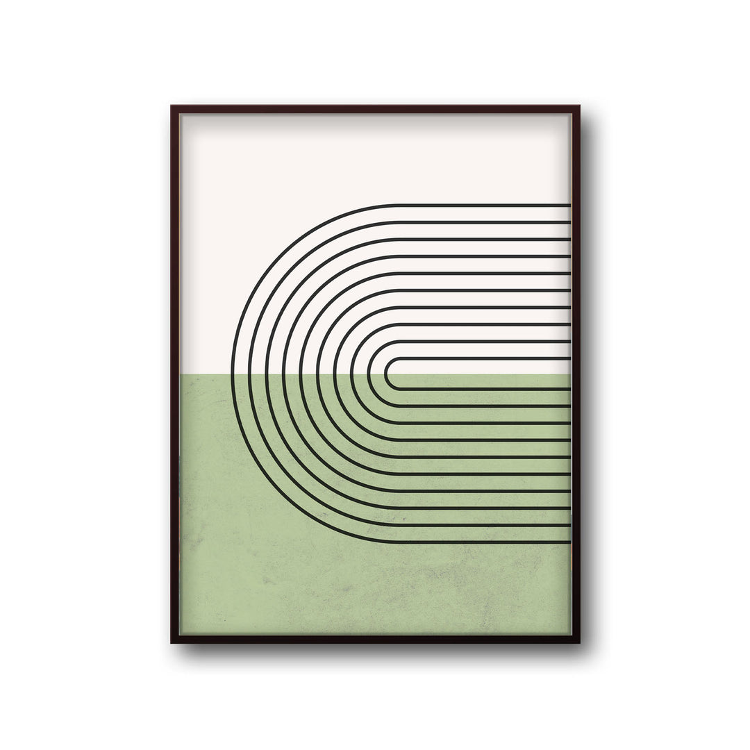 cerchio-green art print - High-quality canvas print from Raremango