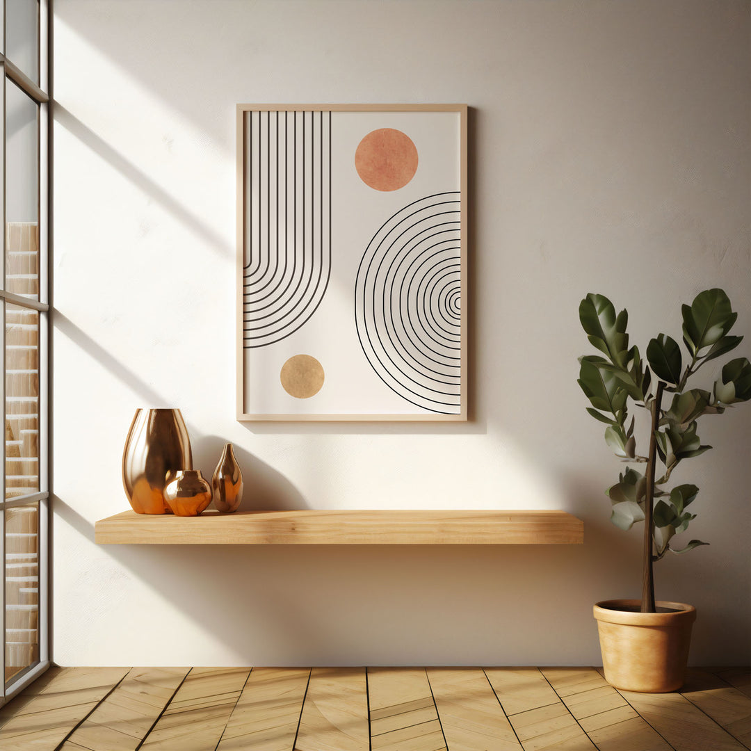 circles art print - High-quality canvas print from Raremango