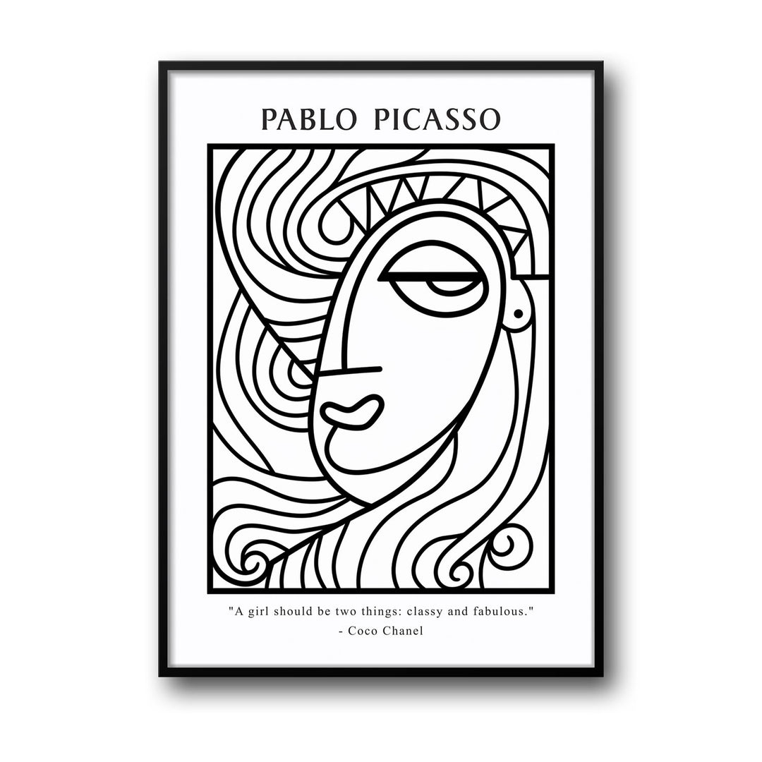 classy-fabulous-girl-pablo-picasso canvas art - Shop art for home decor