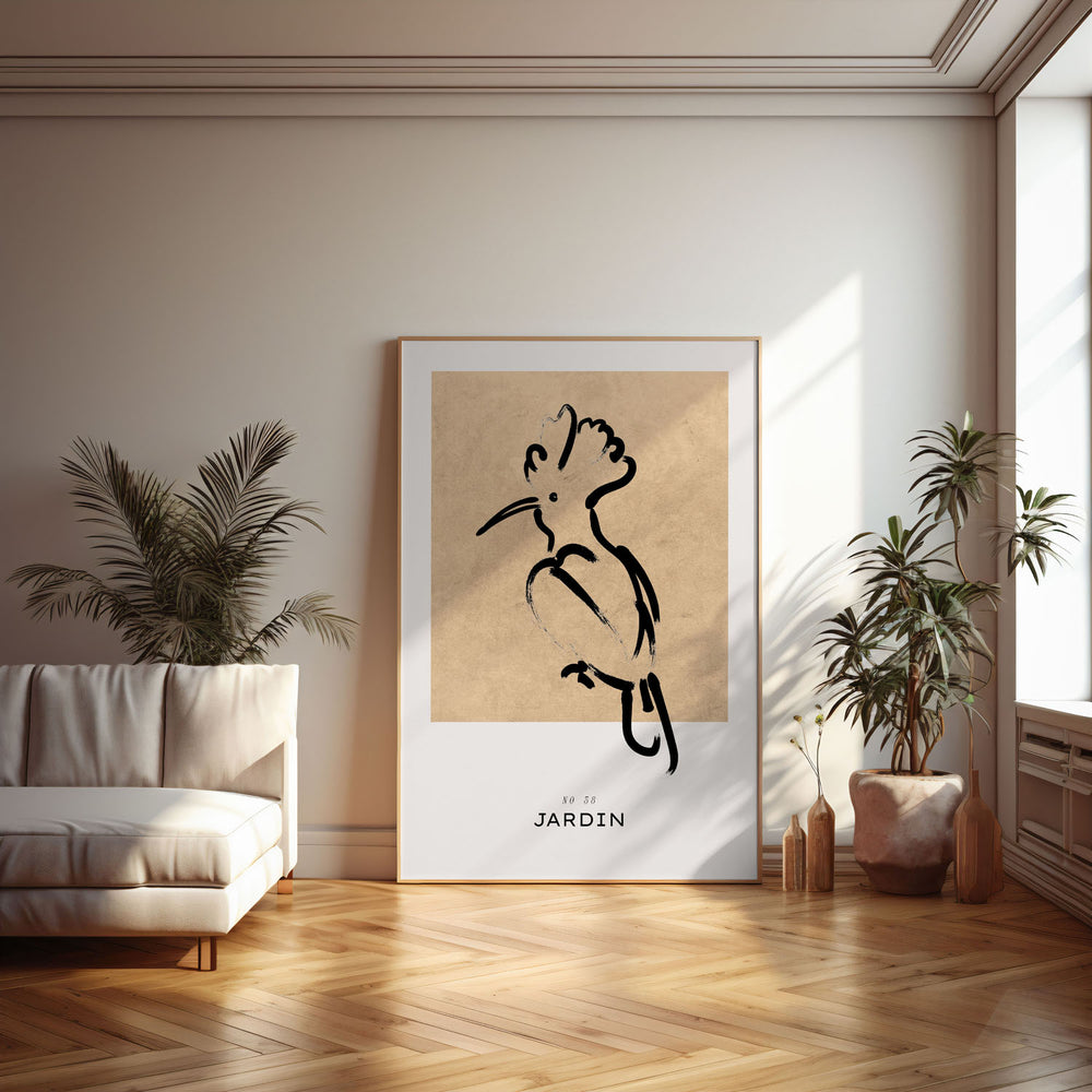 crested-songbird art print - High-quality canvas print from Raremango