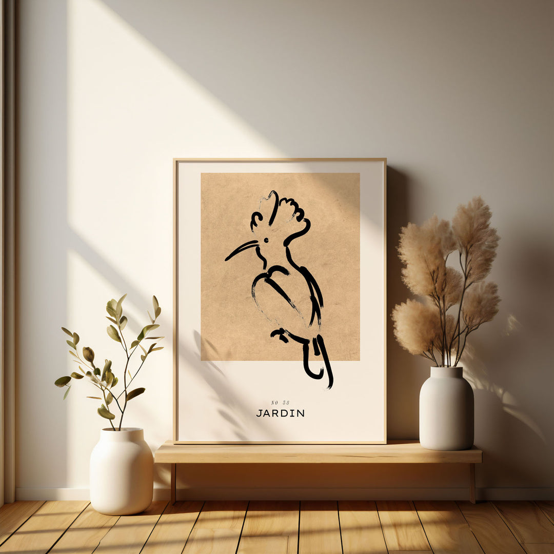 crested-songbird art print - High-quality canvas print from Raremango