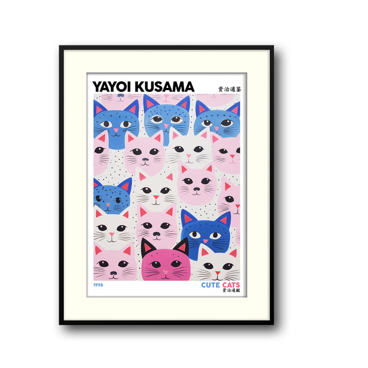 cute-cats-yayoi-kusama canvas art - Shop art for home decor