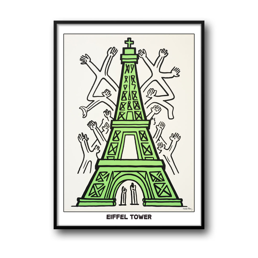 eiffel-tower-keith-haring canvas art - Shop art for home decor