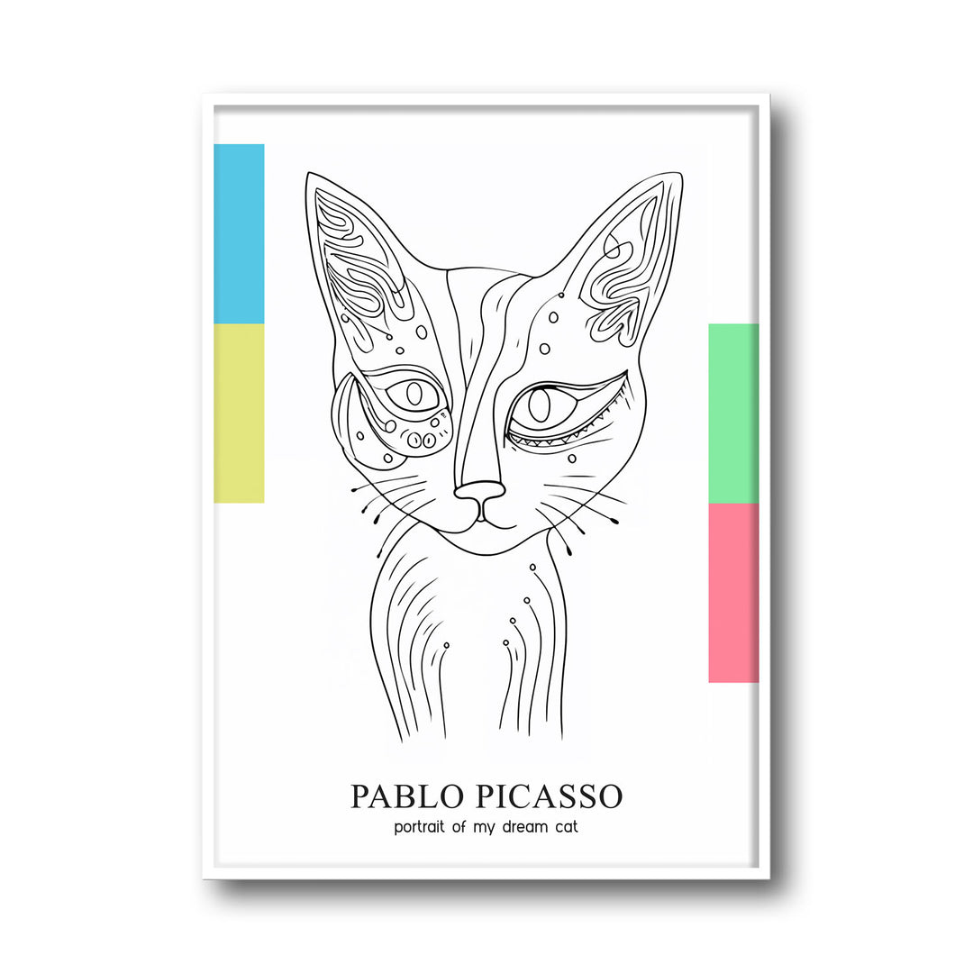 ethereal-cat-pablo-picasso canvas art - Shop art for home decor