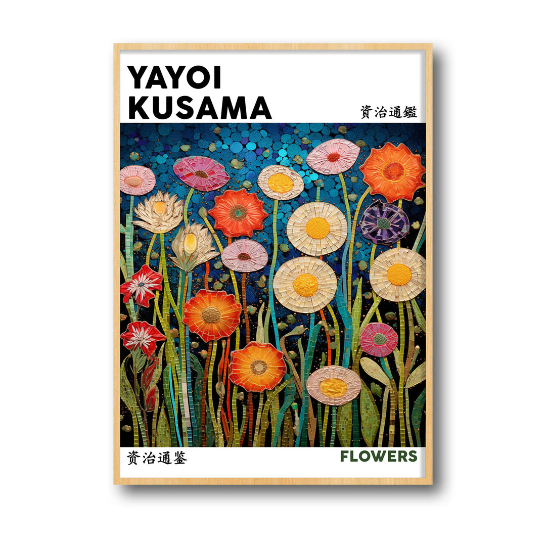 flowers-yayoi-kusama canvas art - Shop art for home decor