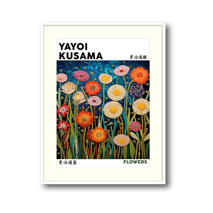 flowers-yayoi-kusama canvas art - Shop art for home decor