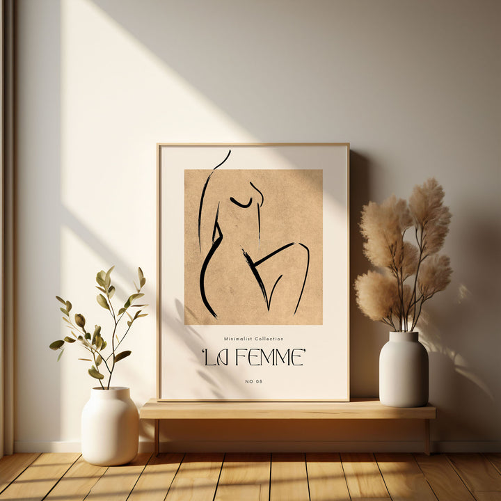 graceful-silhouette art print - High-quality canvas print from Raremango