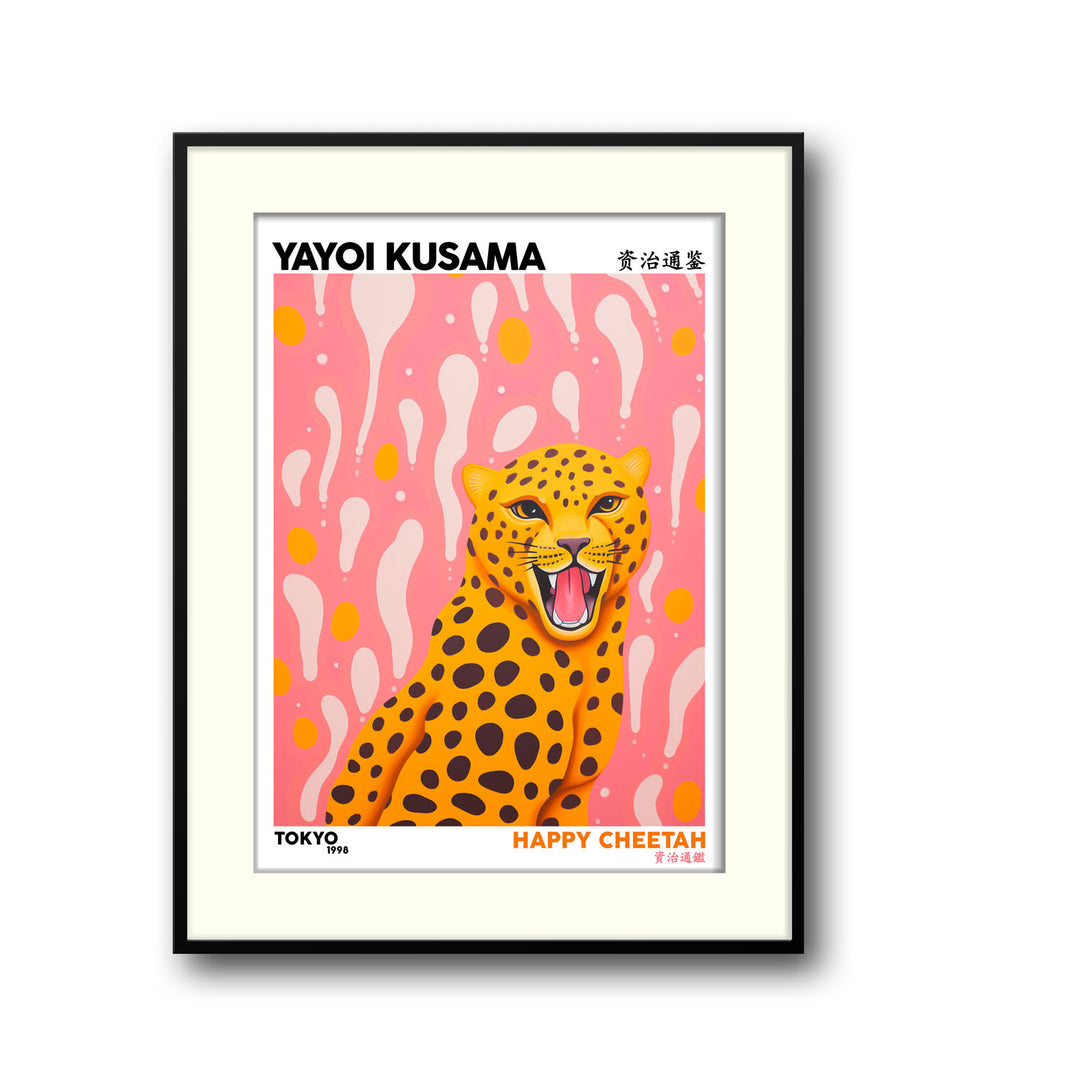 happy-cheetah-yayoi-kusama canvas art - Shop art for home decor