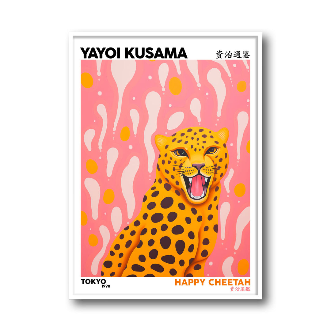 happy-cheetah-yayoi-kusama canvas art - Shop art for home decor