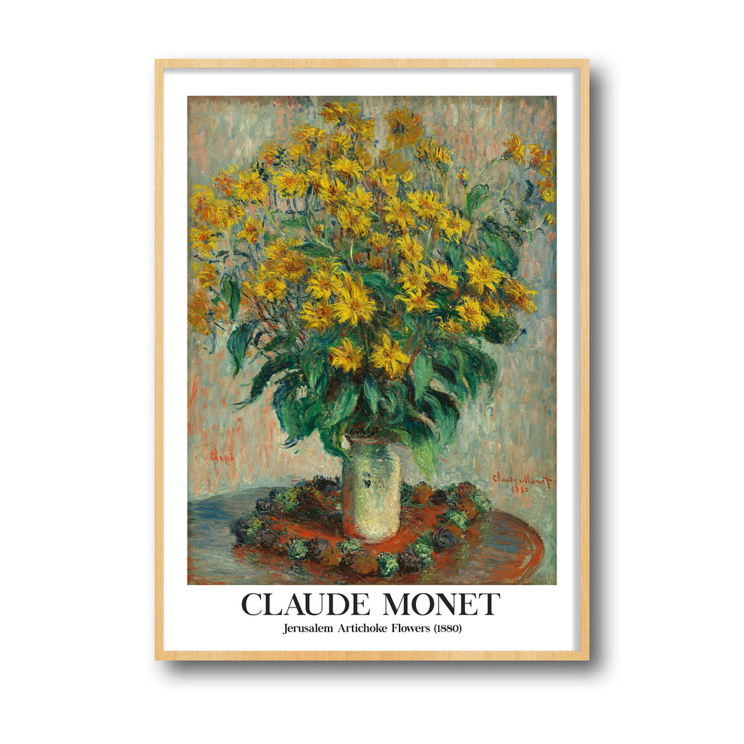 jerusalem-artichoke-flowers-1886-claude-monet canvas art - Shop art for home decor