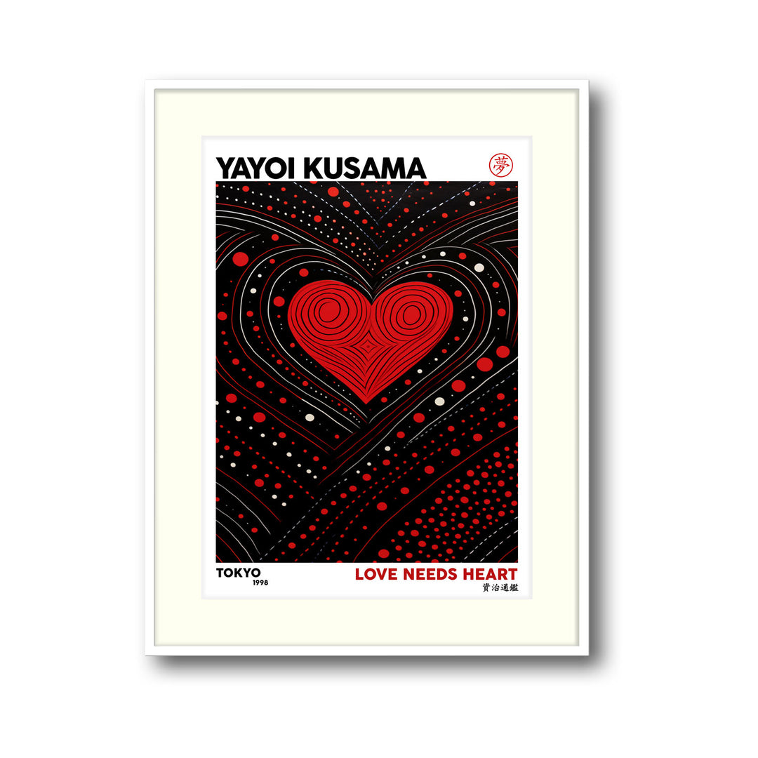 love-needs-heart-yayoi-kusama canvas art - Shop art for home decor