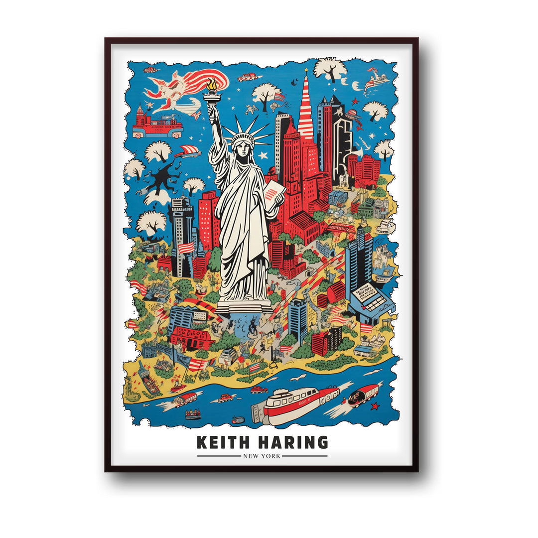 new-york-city-keith-haring canvas art - Shop art for home decor