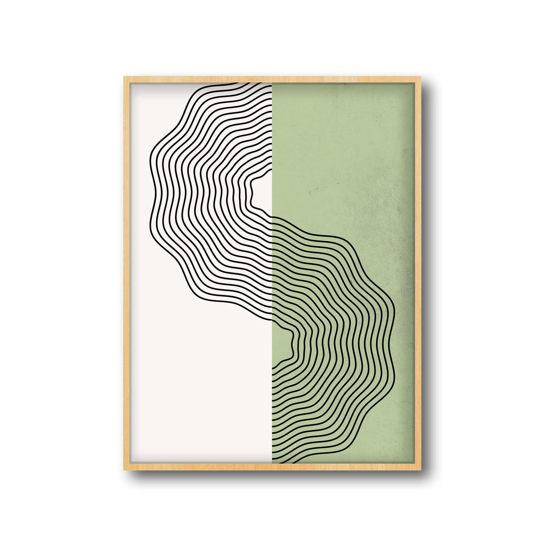 ondas-green art print - High-quality canvas print from Raremango