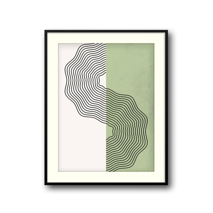 ondas-green art print - High-quality canvas print from Raremango