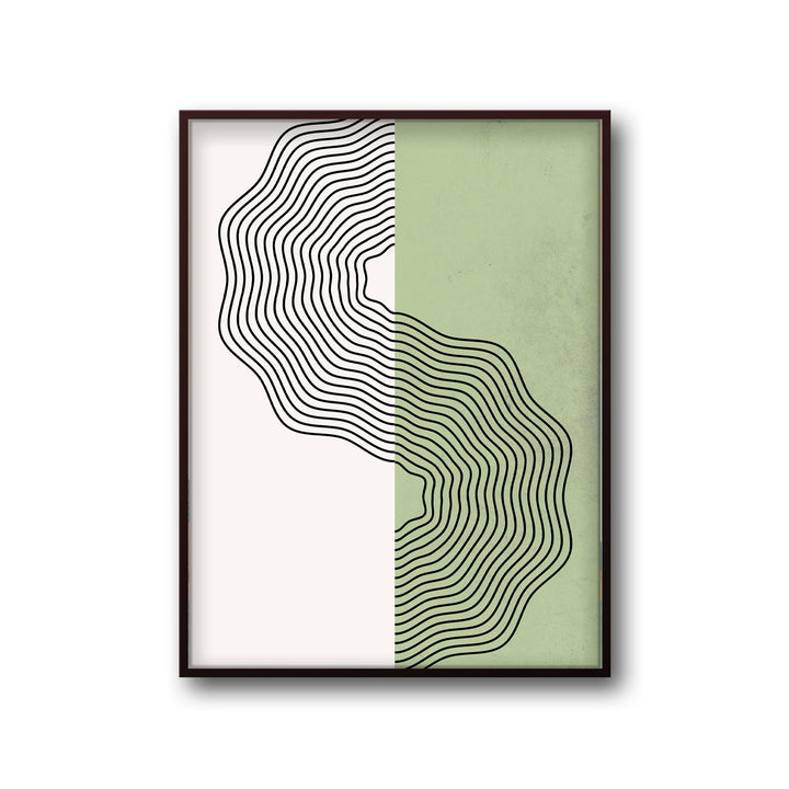 ondas-green art print - High-quality canvas print from Raremango