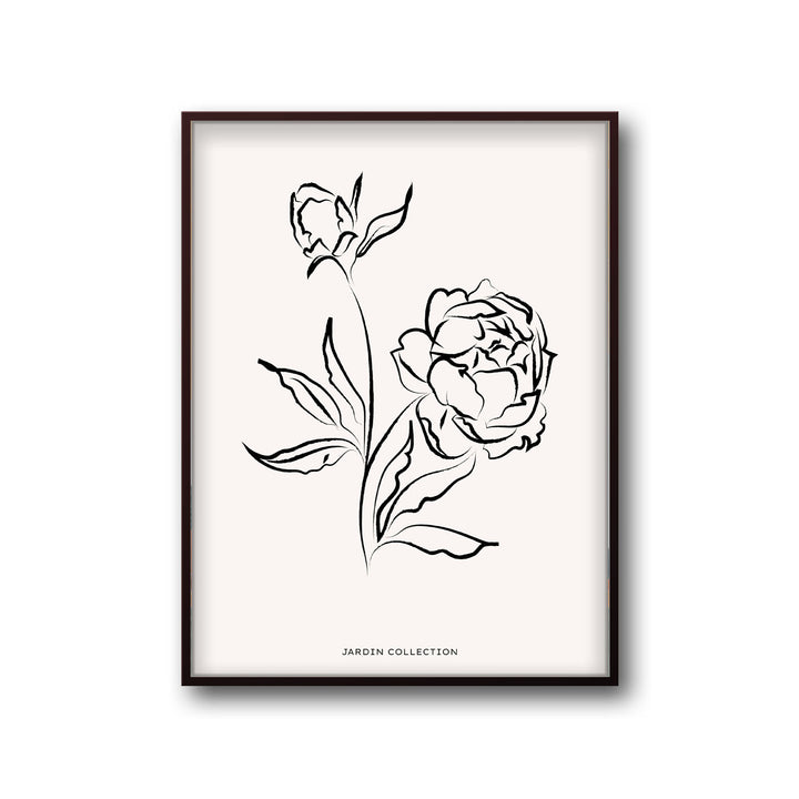 pivoines art print - High-quality canvas print from Raremango