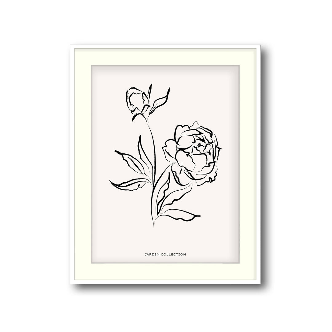 pivoines art print - High-quality canvas print from Raremango