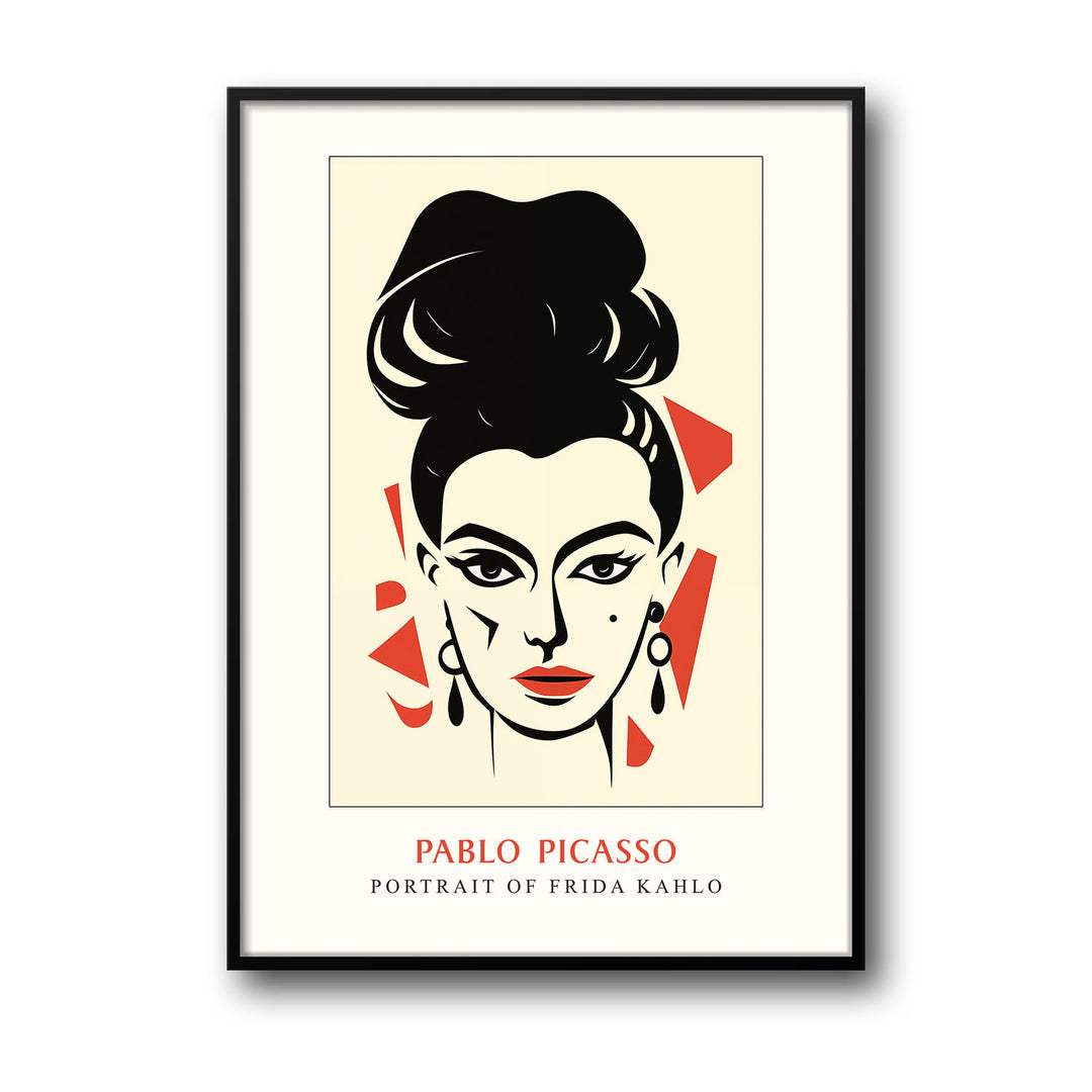 potrait-of-frida-kahlo-pablo-picasso canvas art - Shop art for home decor