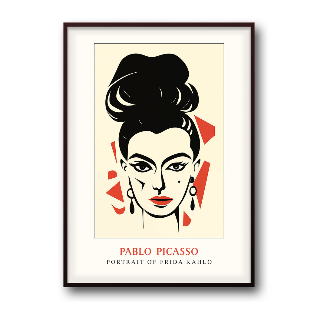 potrait-of-frida-kahlo-pablo-picasso canvas art - Shop art for home decor