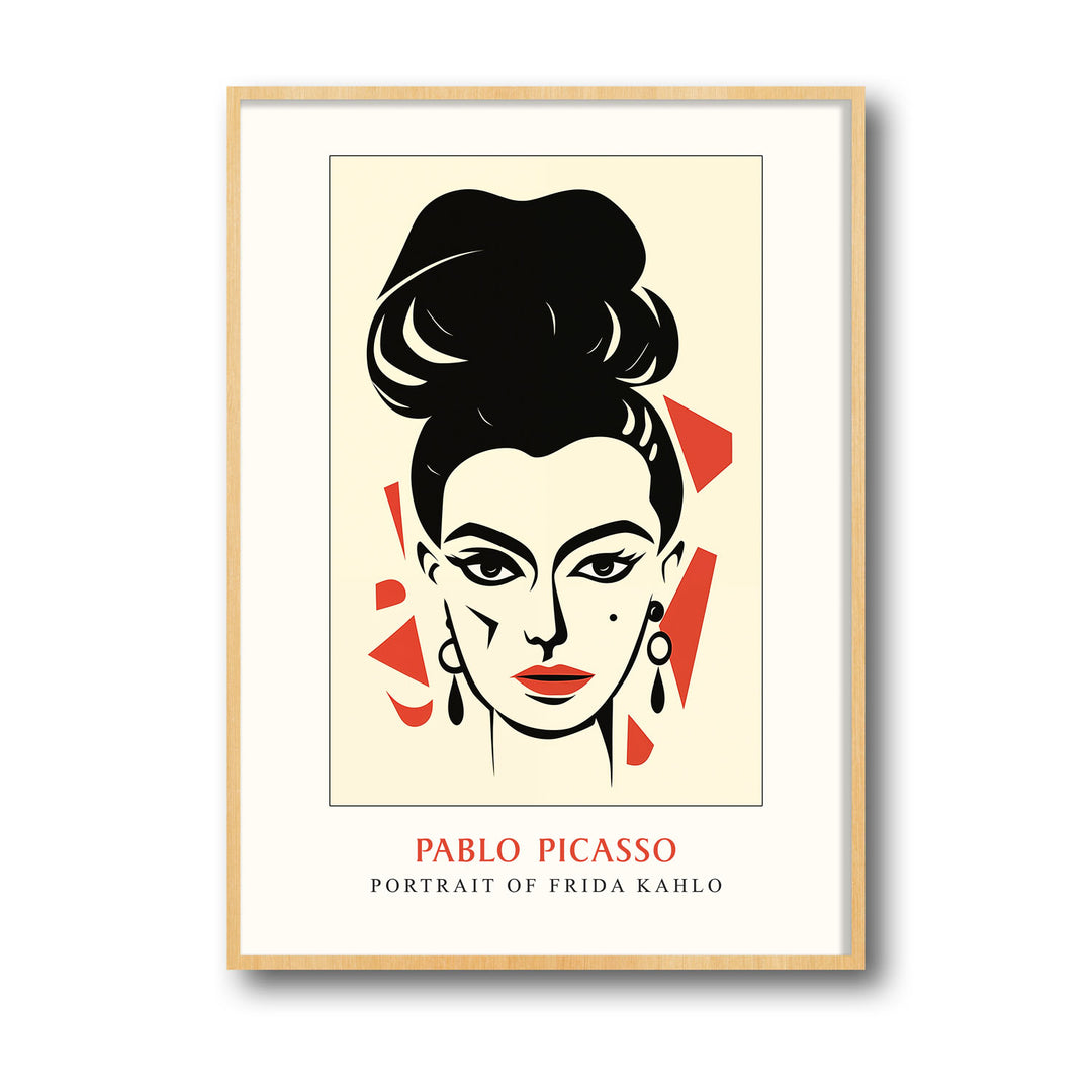 potrait-of-frida-kahlo-pablo-picasso canvas art - Shop art for home decor