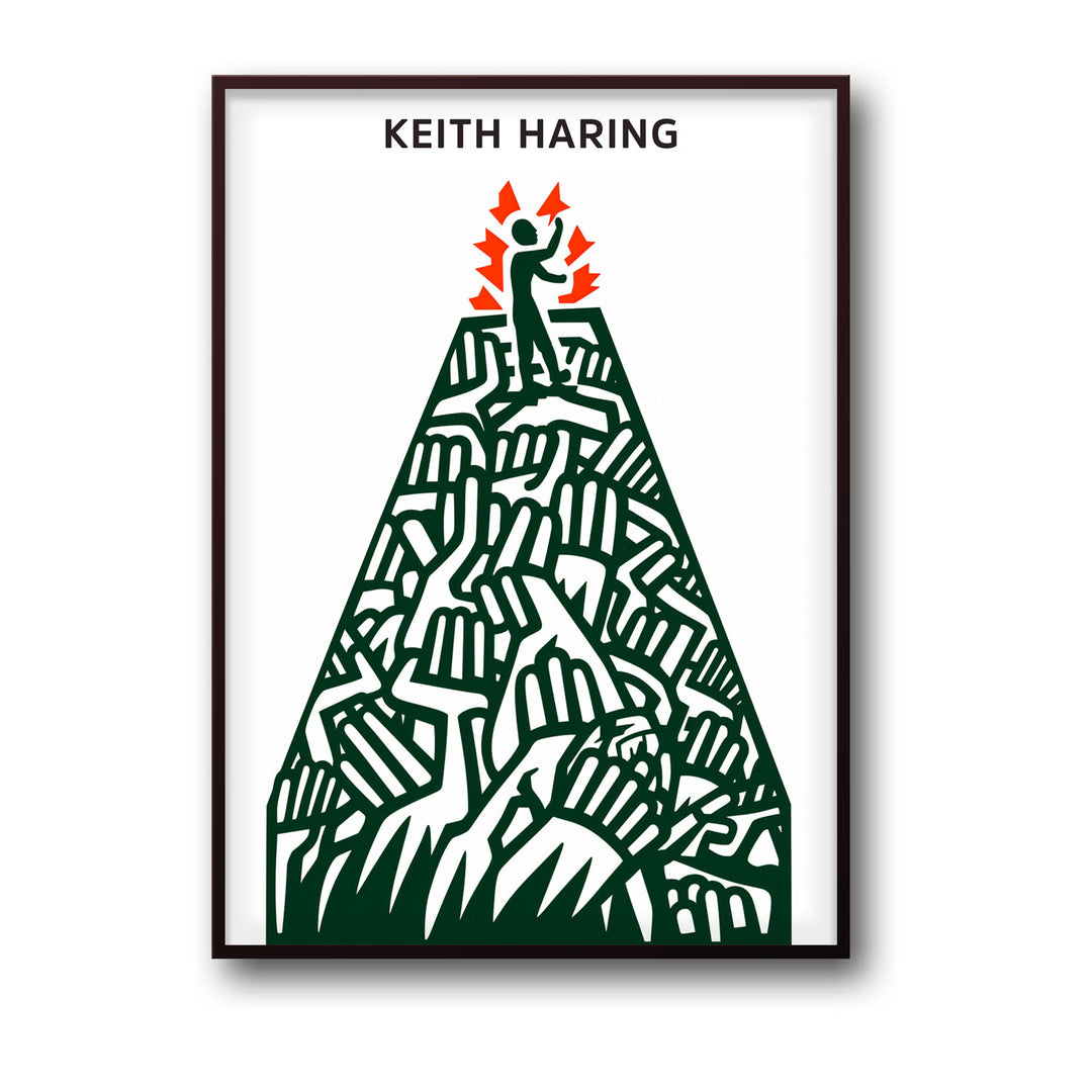 pyramid-keith-haring canvas art - Shop art for home decor