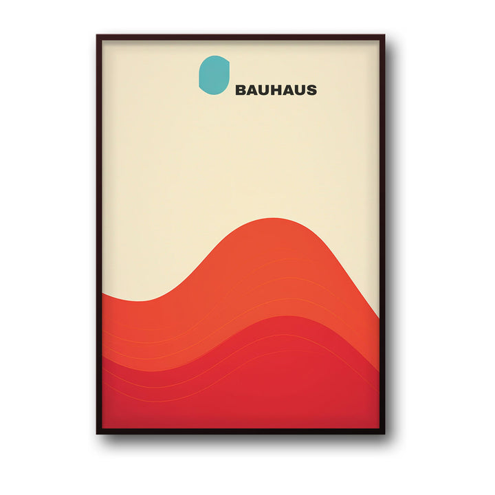 red-wave-bauhaus canvas art - Shop art for home decor