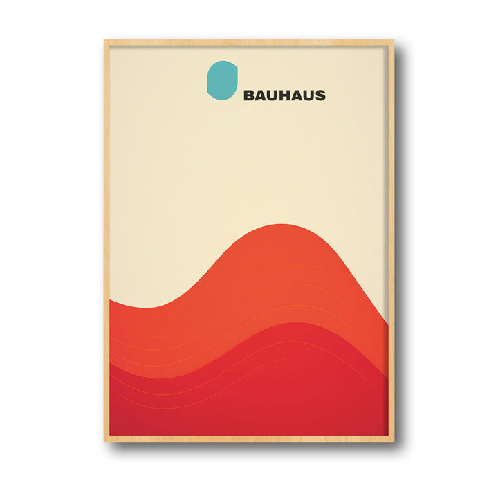 red-wave-bauhaus canvas art - Shop art for home decor