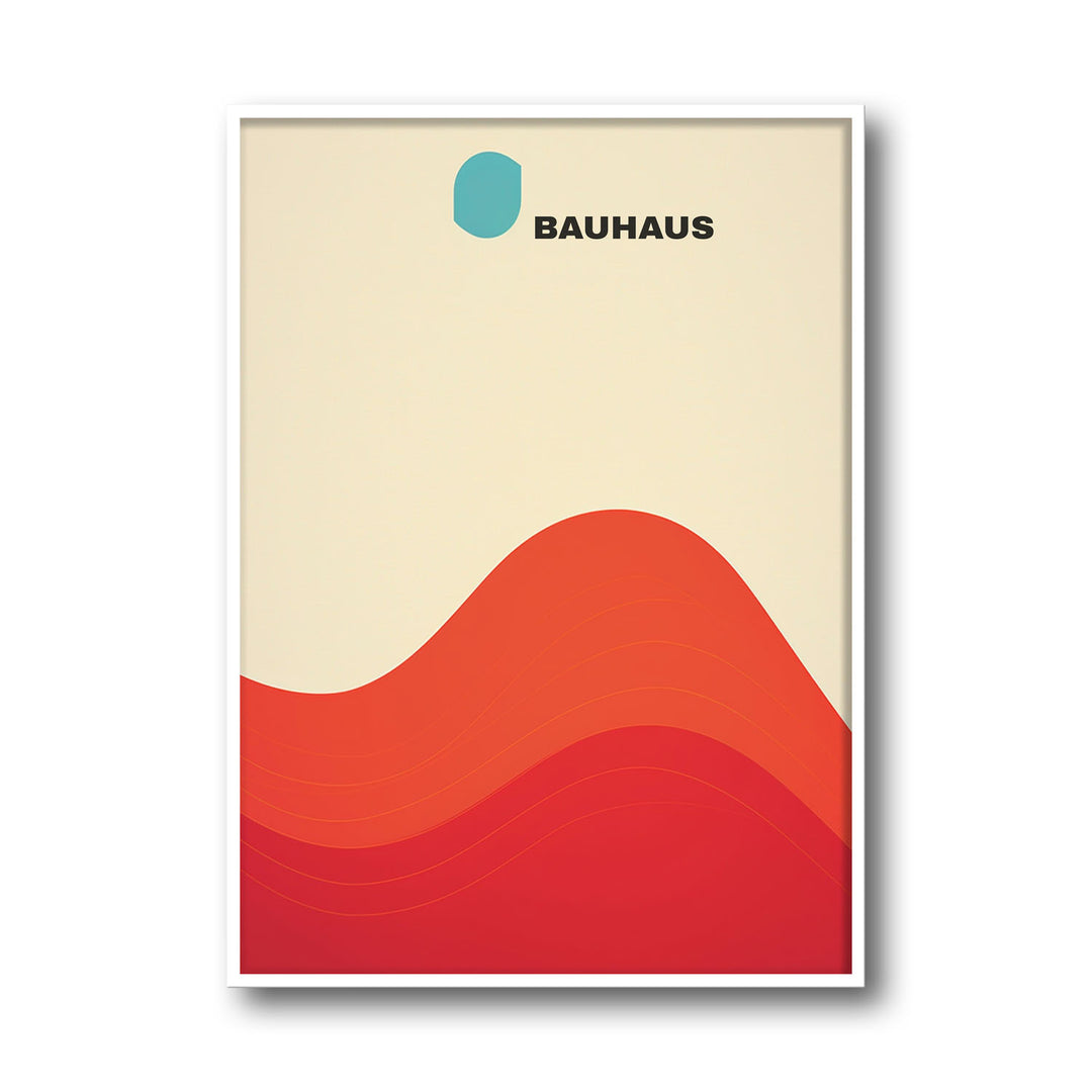 red-wave-bauhaus canvas art - Shop art for home decor