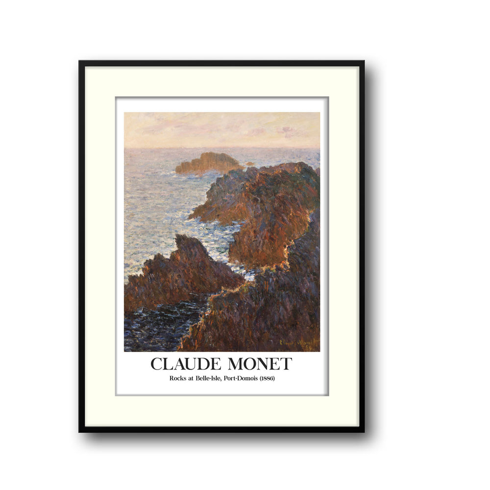 rocks-at-belle-ile-port-domois-1886-claude-monet canvas art - Shop art for home decor