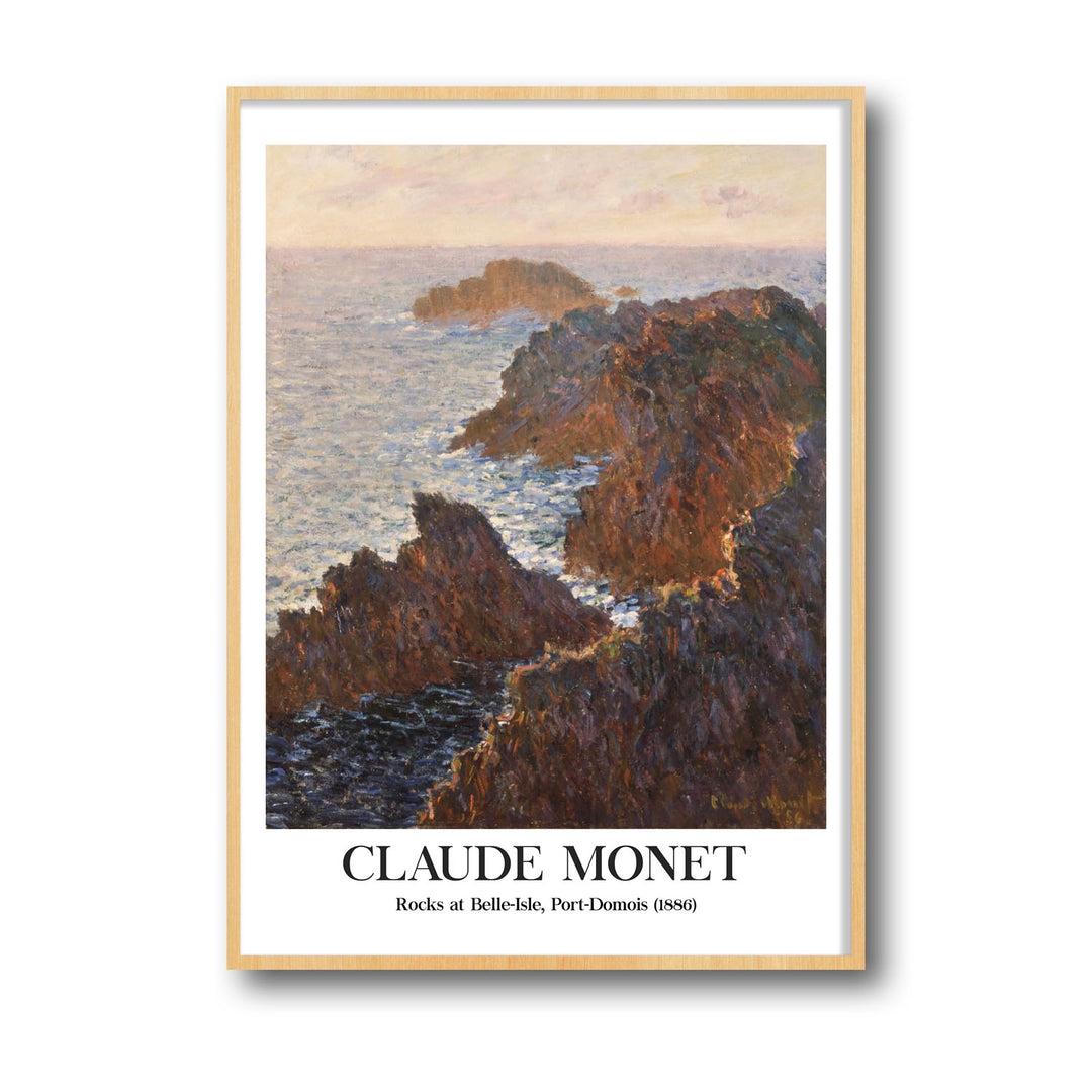 rocks-at-belle-ile-port-domois-1886-claude-monet canvas art - Shop art for home decor