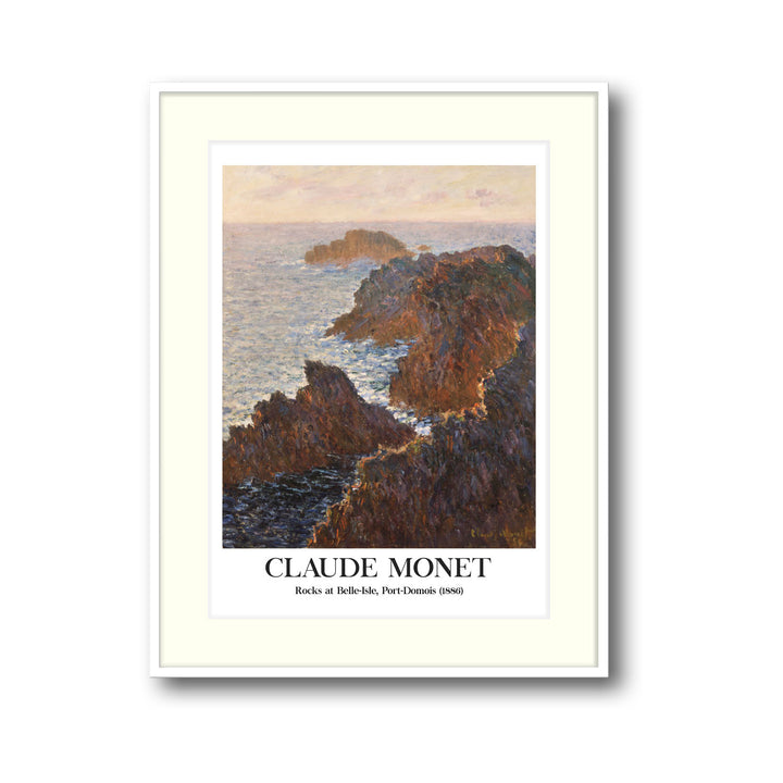 rocks-at-belle-ile-port-domois-1886-claude-monet canvas art - Shop art for home decor