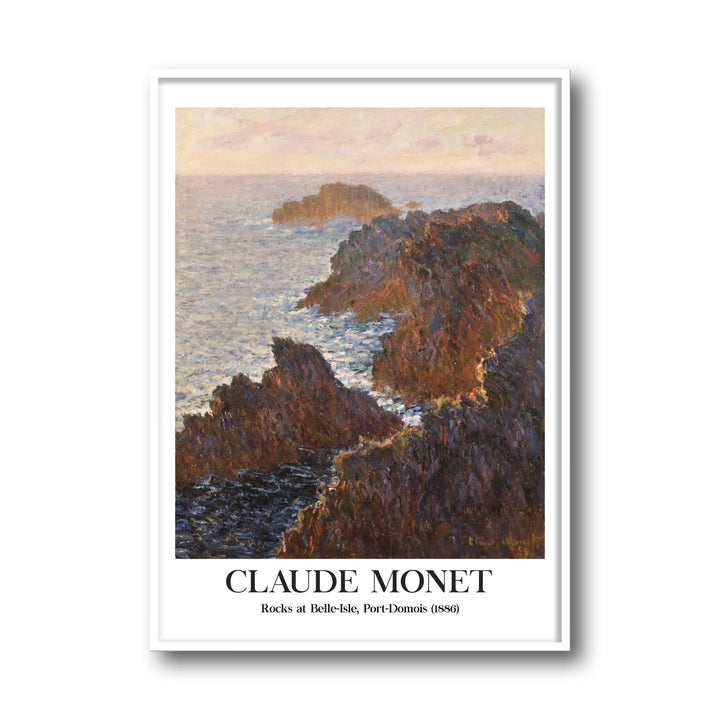 rocks-at-belle-ile-port-domois-1886-claude-monet canvas art - Shop art for home decor