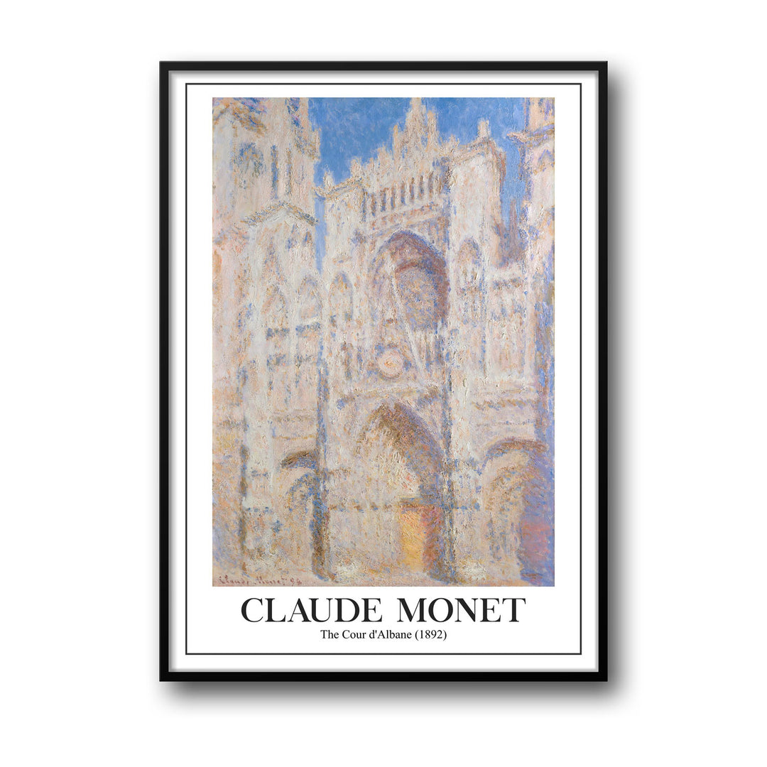 rouen-cathedral-west-facade-1892-claude-monet canvas art - Shop art for home decor