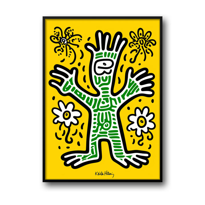 the-green-man-keith-haring canvas art - Shop art for home decor