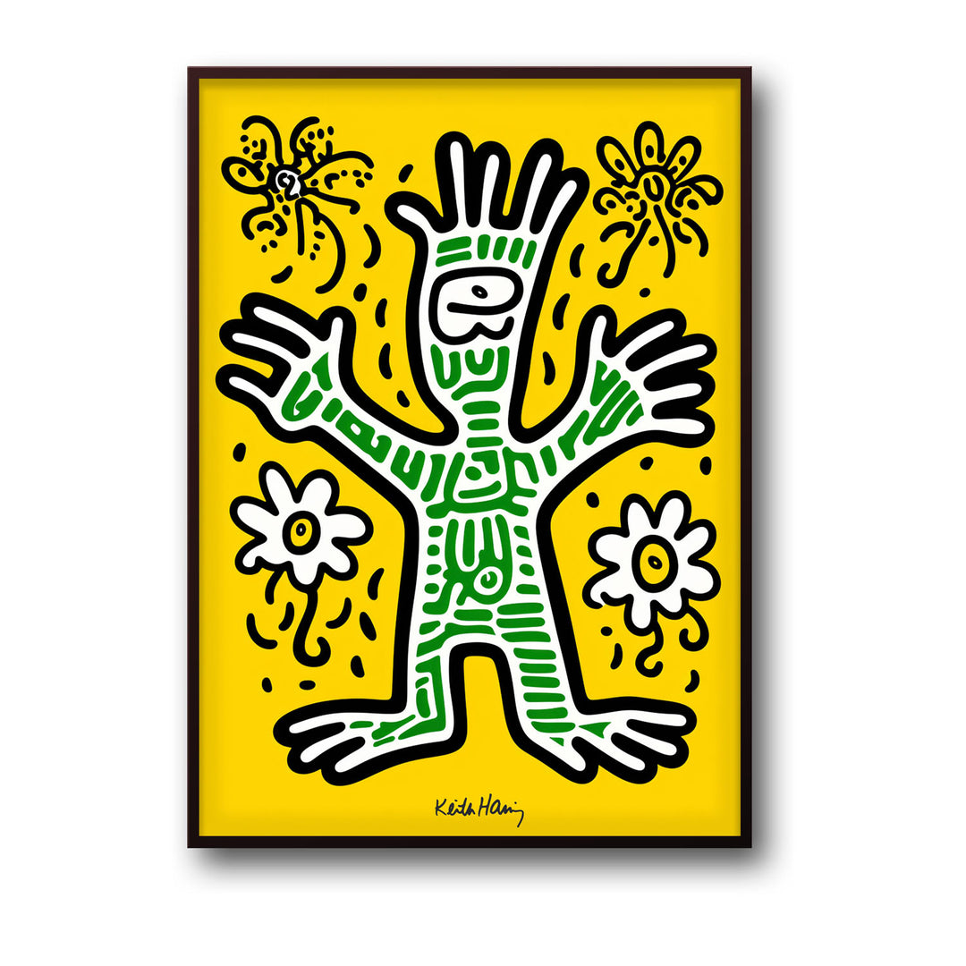 the-green-man-keith-haring canvas art - Shop art for home decor