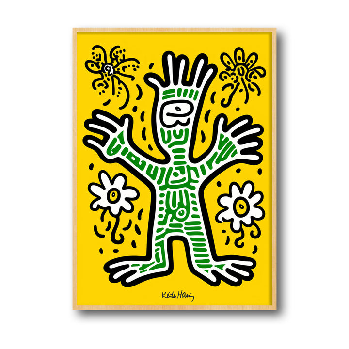 the-green-man-keith-haring canvas art - Shop art for home decor