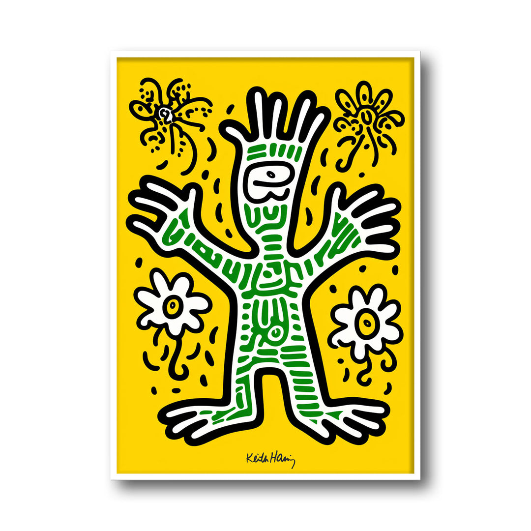 the-green-man-keith-haring canvas art - Shop art for home decor