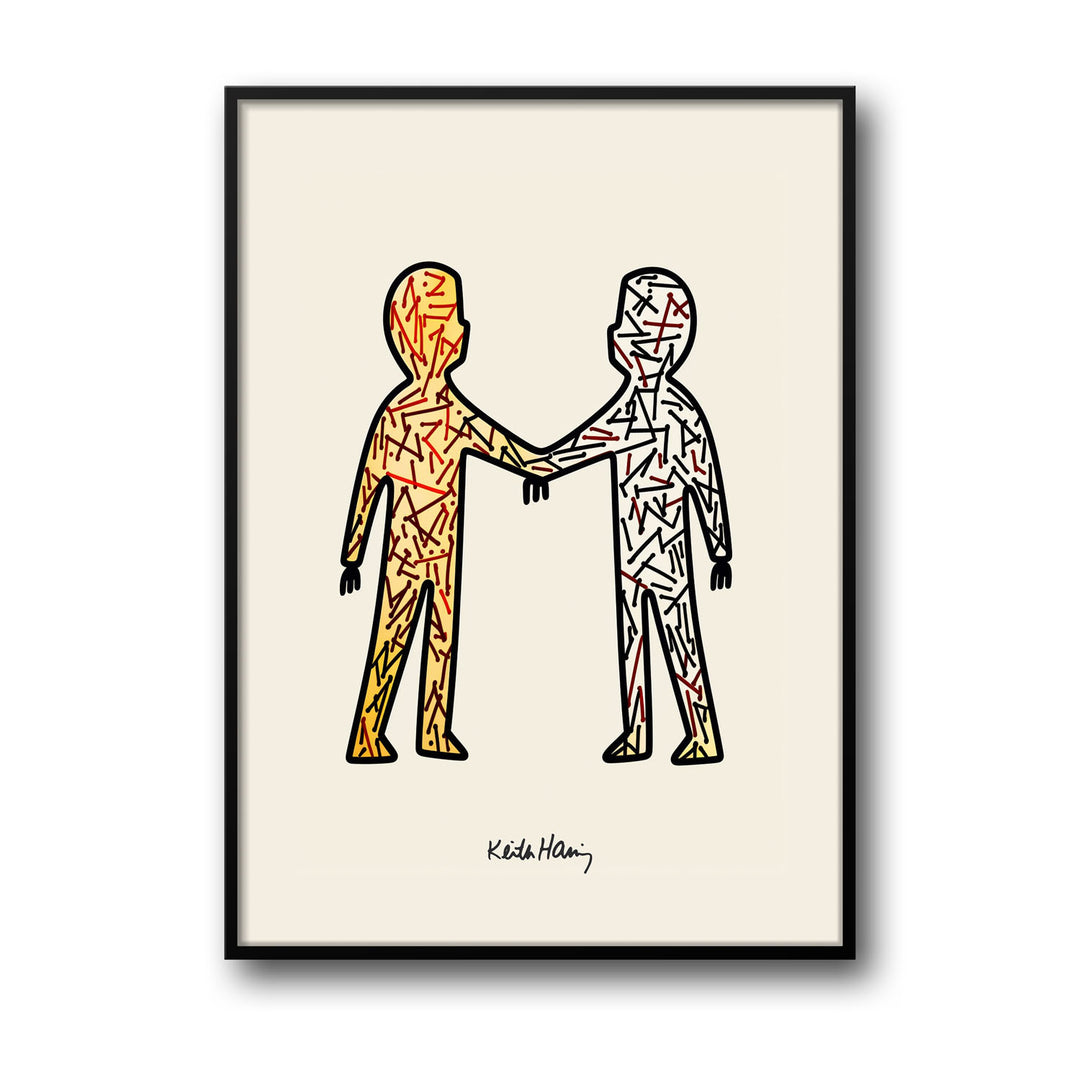 the-handshake-keith-haring canvas art - Shop art for home decor