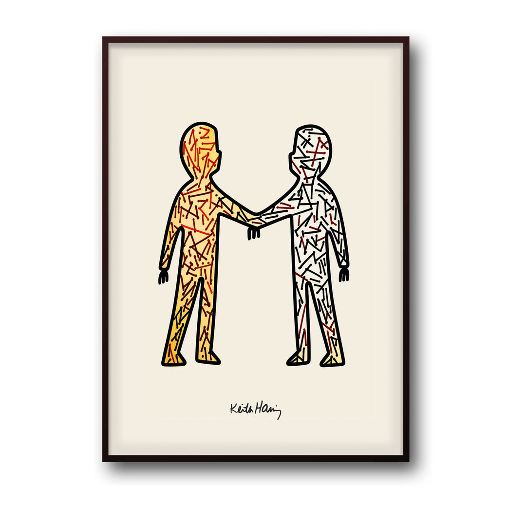 the-handshake-keith-haring canvas art - Shop art for home decor