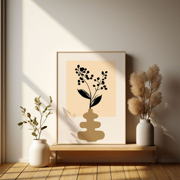 vase-floral art print - High-quality canvas print from Raremango